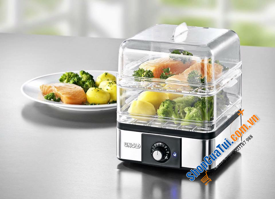 Nồi hấp điện 2 tầng mini Unold