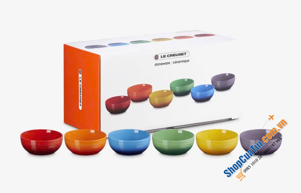 Set 6 bát 770ml (16cm) Le creuset cầu vồng mẫu mới.