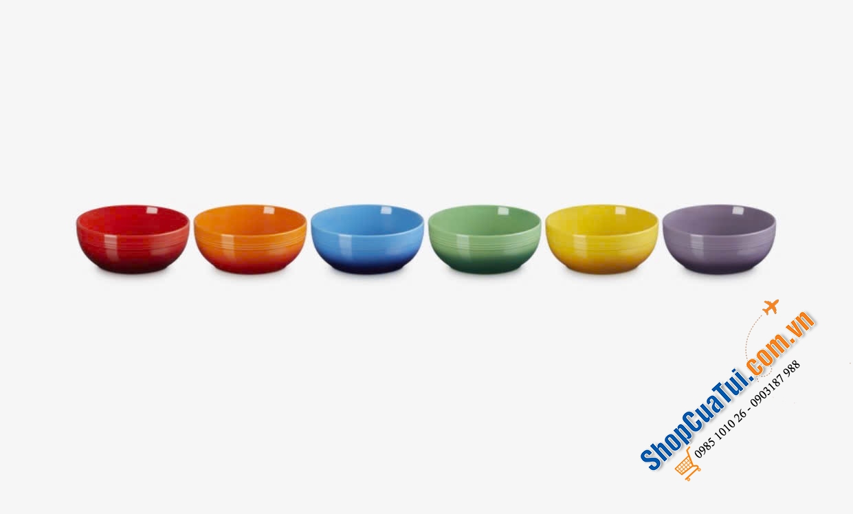 Set 6 bát 770ml (16cm) Le creuset cầu vồng mẫu mới.