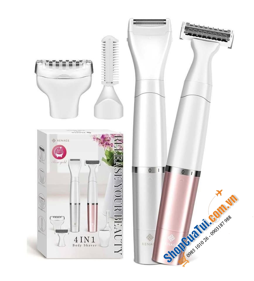 Máy cạo, tỉa lông body 4 in 1 Renage.
