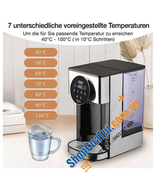 BÌNH THỦY ĐIỆN BIANCO WS010 DUNG TÍCH 4L.