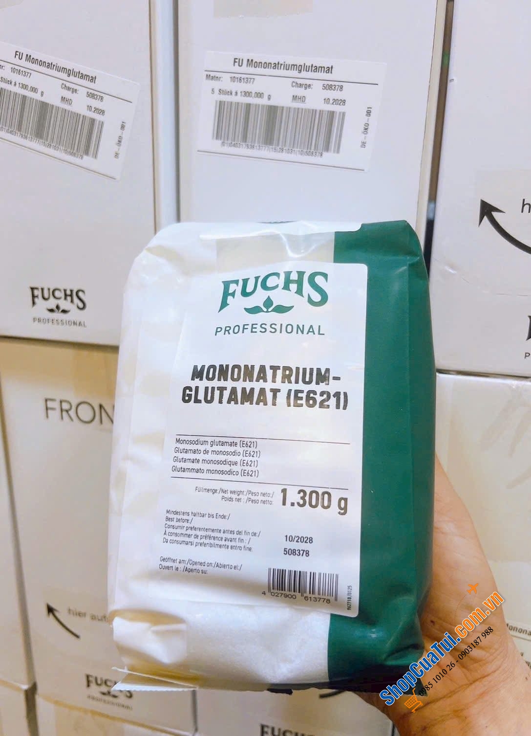 MỲ CHÍNH FUCHS MONONATRIUM GLUTAMAT (E621) mỳ chính an toàn nhất.