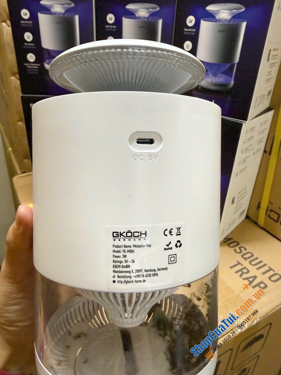 MÁY BẮT MUỖI GKÖCH YG-M006: DIỆT MUỖI SINH HỌC, BẢO VỆ GIẤC NGỦ AN YÊN.