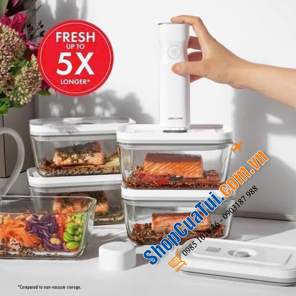 Bộ hút chân không Zwilling FRESH & SAVE 39 món tiện lợi.