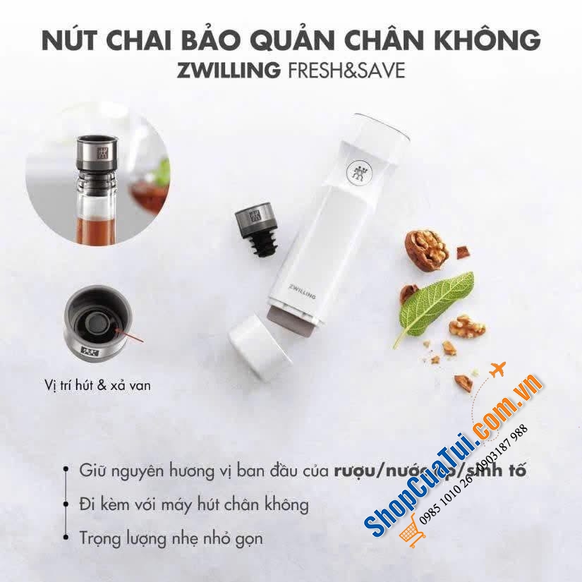 Bộ hút chân không Zwilling FRESH & SAVE 39 món tiện lợi.