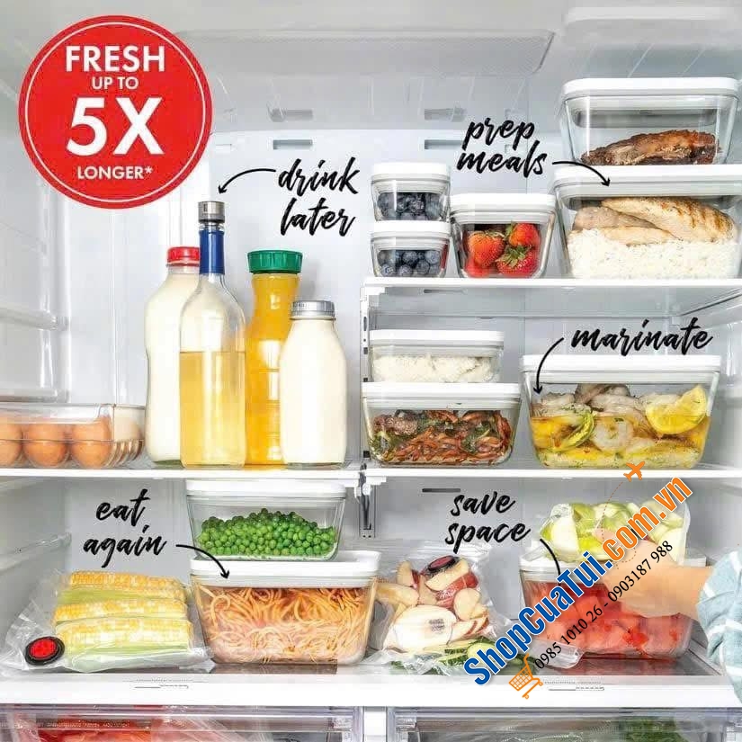 Bộ hút chân không Zwilling FRESH & SAVE 39 món tiện lợi.