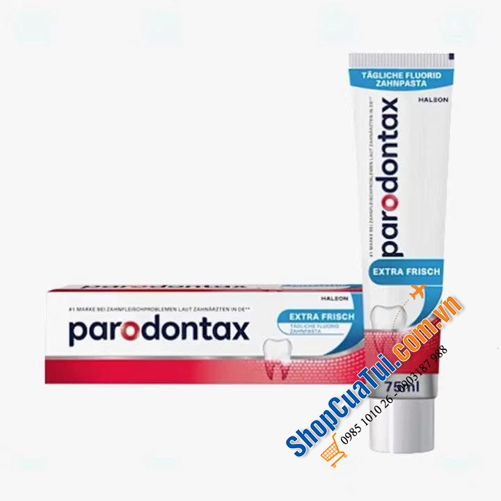 KEM ĐÁNH RĂNG PARODONTAX 75ml - thương hiệu kem đánh răng chăm sóc nướu.
