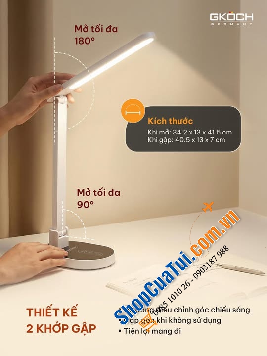 ĐÈN BÀN LED GKÖCH YG-8611L: ÁNH SÁNG KHOA HỌC, BẢO VỆ THỊ LỰC.