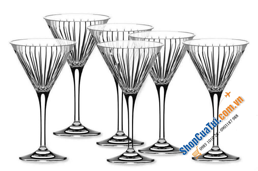Set 6 ly RCR Martini 210ml - sản xuất 100% tại Ý.