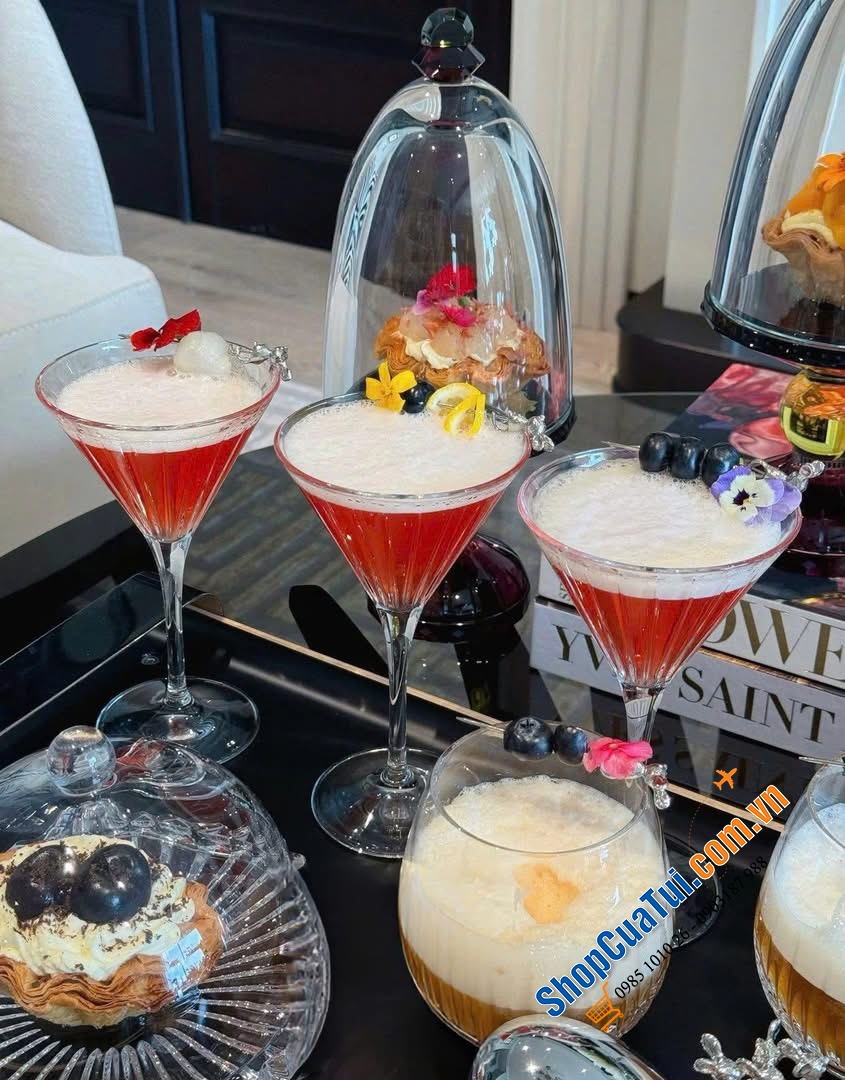 Set 6 ly RCR Martini 210ml - sản xuất 100% tại Ý.