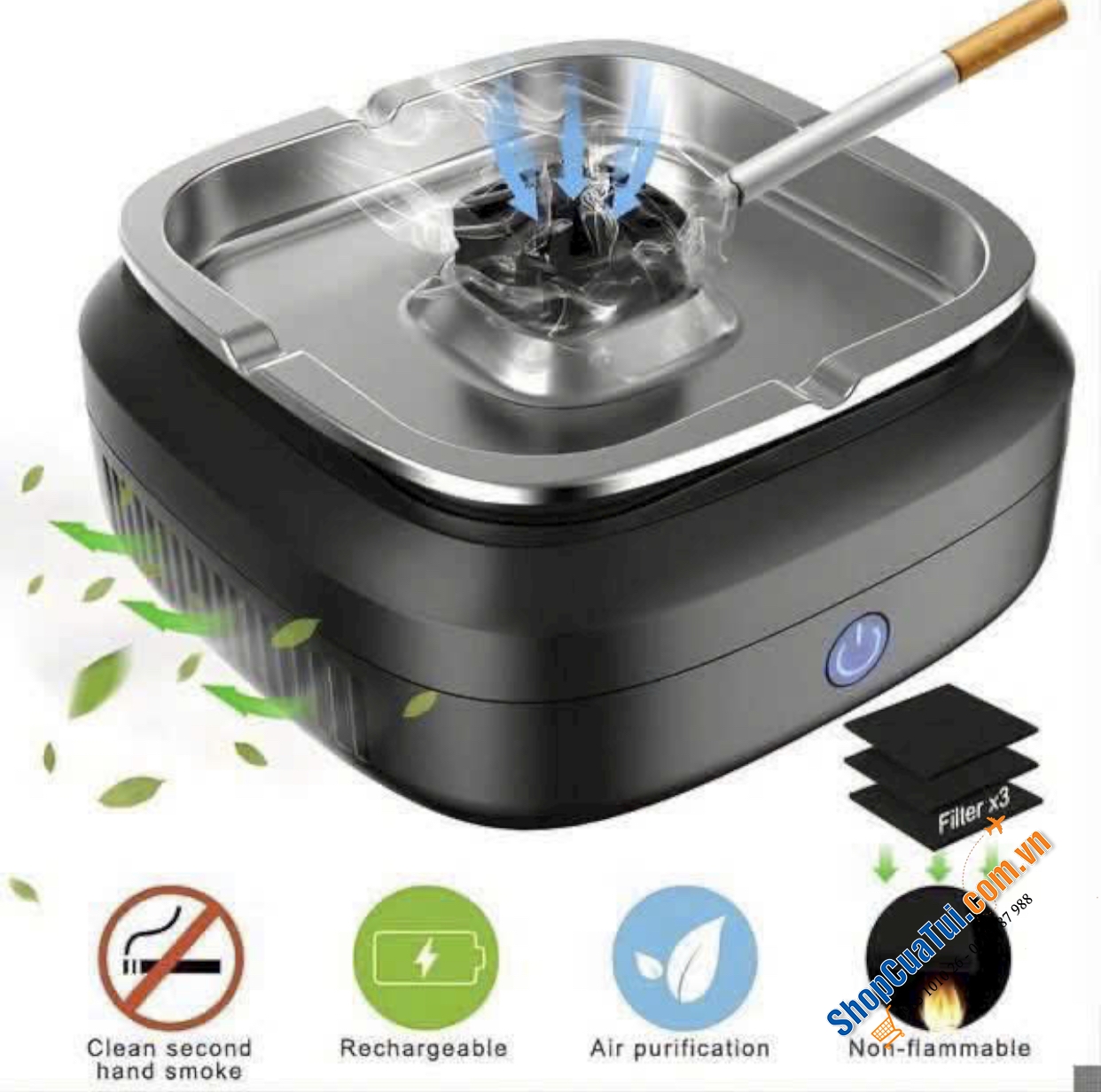 GẠT TÀN KHỬ MÙI TỰ ĐỘNG ĐỜI MỚI NHẤT ASTRAY PURIFIER.