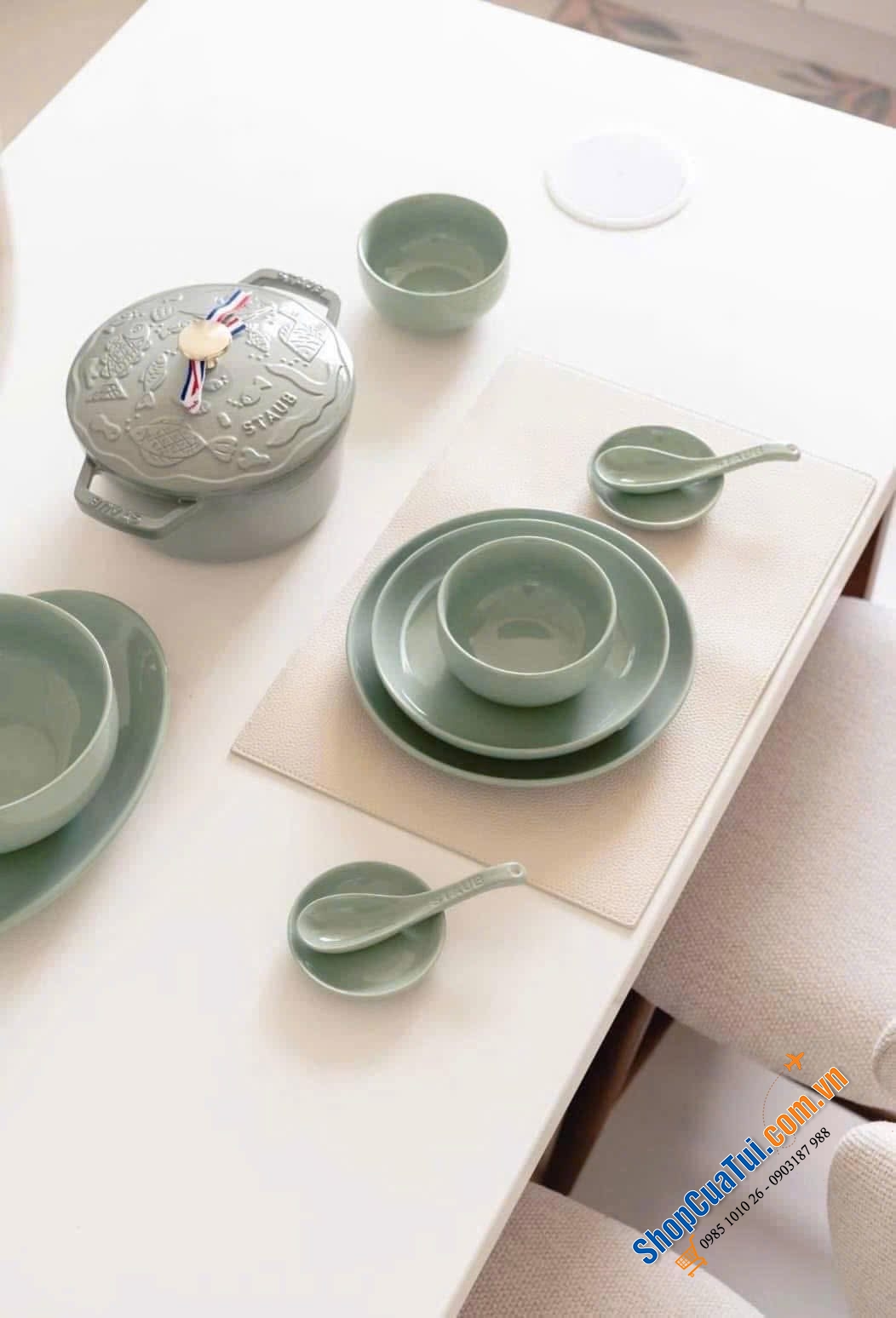 NỒI CHẢO STAUB xanh bạch đàn siu siu đẹp - Phiên bản sản xuất giới hạn !!!
