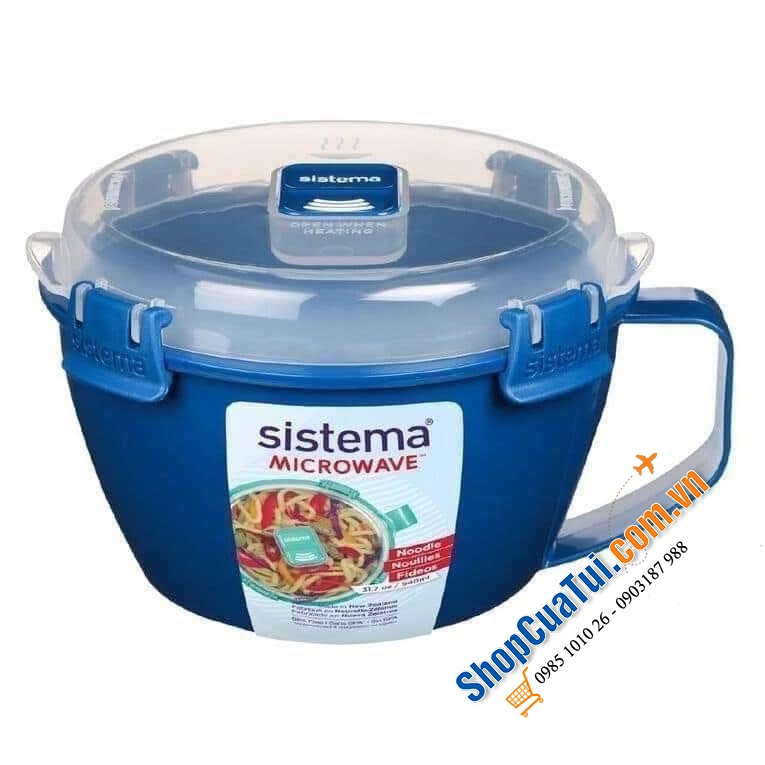 Cốc đựng mỳ, súp dùng trong lò vi sóng Sistema 850ml, 900ml, 940ml - Made in New Zealand.