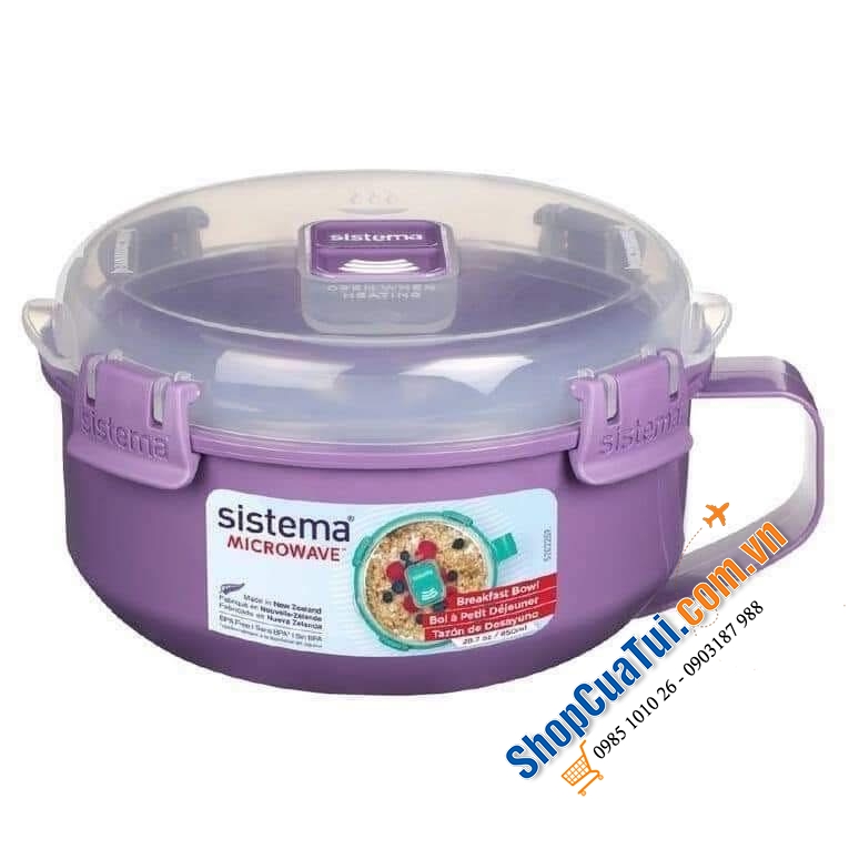 Cốc đựng mỳ, súp dùng trong lò vi sóng Sistema 850ml, 900ml, 940ml - Made in New Zealand.