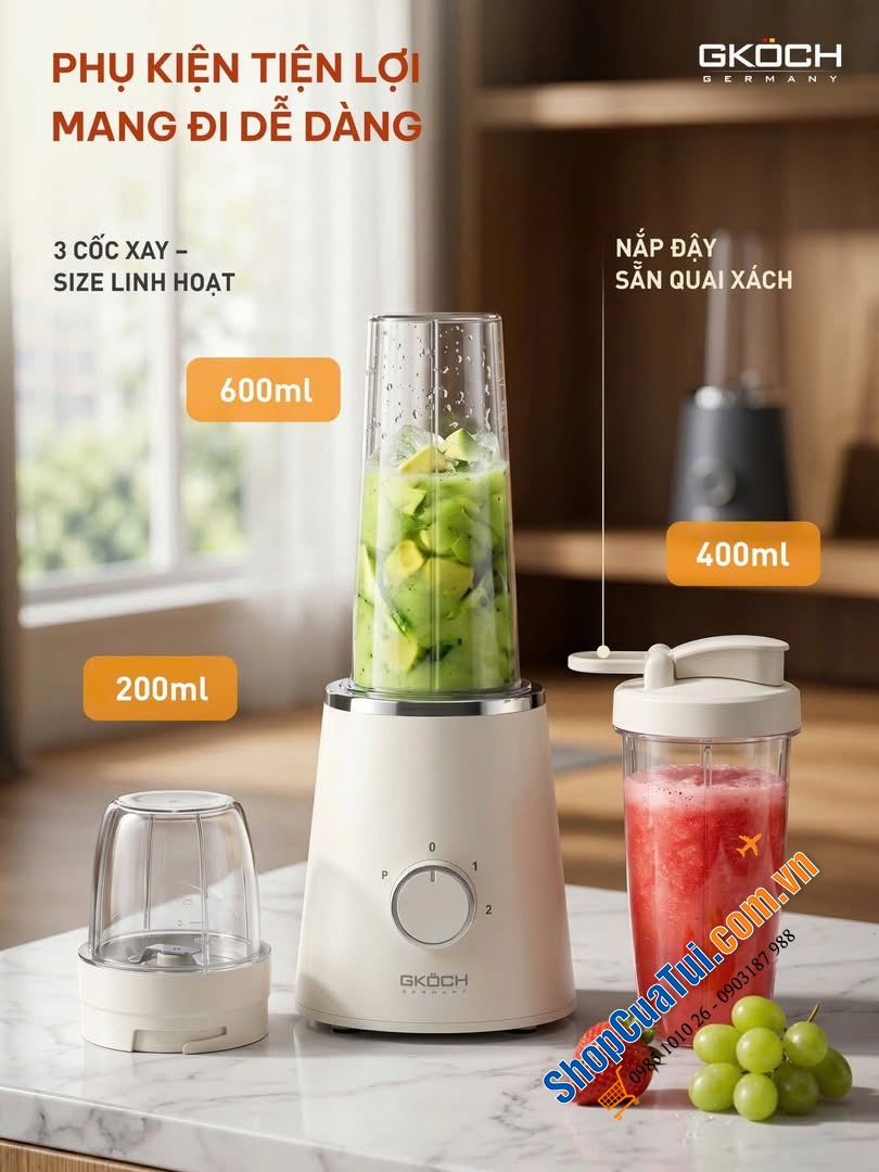 MÁY XAY ĐA NĂNG ĐỂ BÀN GKÖCH B25 - BIẾN HOÁ MỌI MÓN NGON.