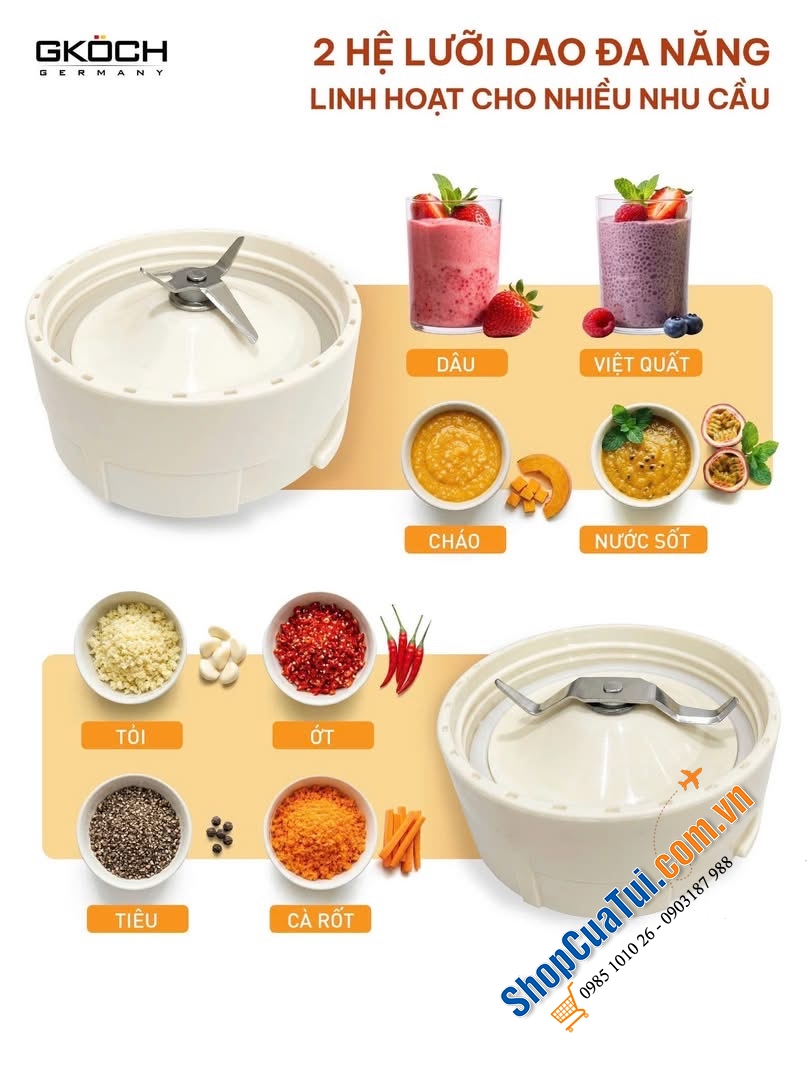 MÁY XAY ĐA NĂNG ĐỂ BÀN GKÖCH B25 - BIẾN HOÁ MỌI MÓN NGON.