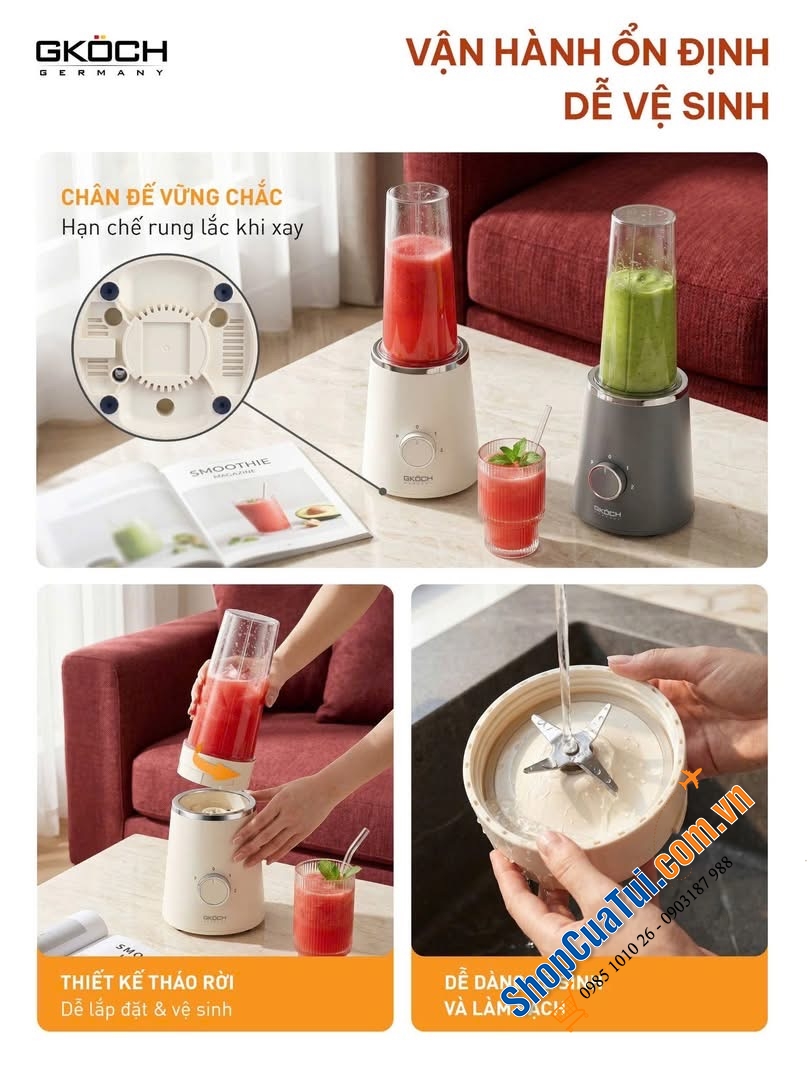 MÁY XAY ĐA NĂNG ĐỂ BÀN GKÖCH B25 - BIẾN HOÁ MỌI MÓN NGON.