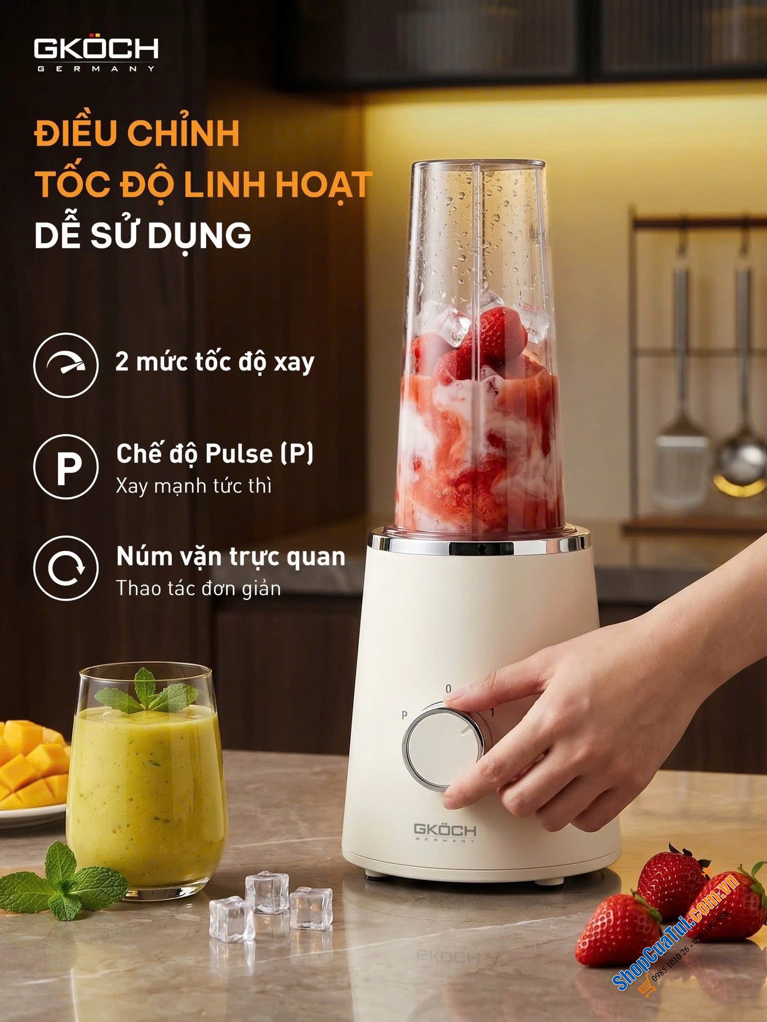 MÁY XAY ĐA NĂNG ĐỂ BÀN GKÖCH B25 - BIẾN HOÁ MỌI MÓN NGON.