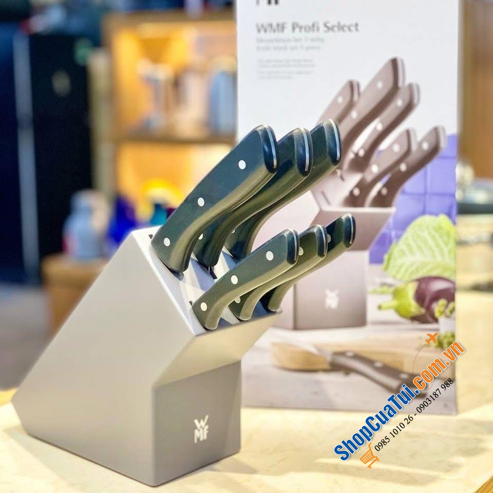 Nấu ăn chuyên nghiệp như nhà hàng nhờ bộ dao WMF Knife Block With Knife Set 7 Pieces.