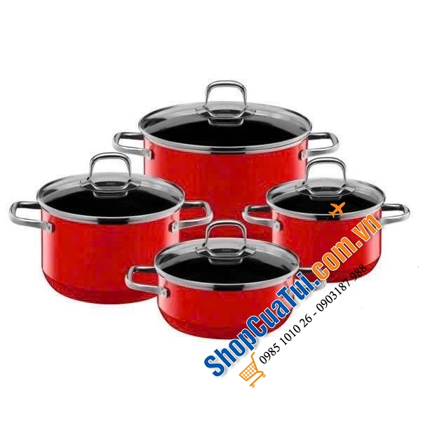 Bộ nồi silargan SILIT ELEGANCE 4 MÓN MÀU ĐỎ - Made In Germany.