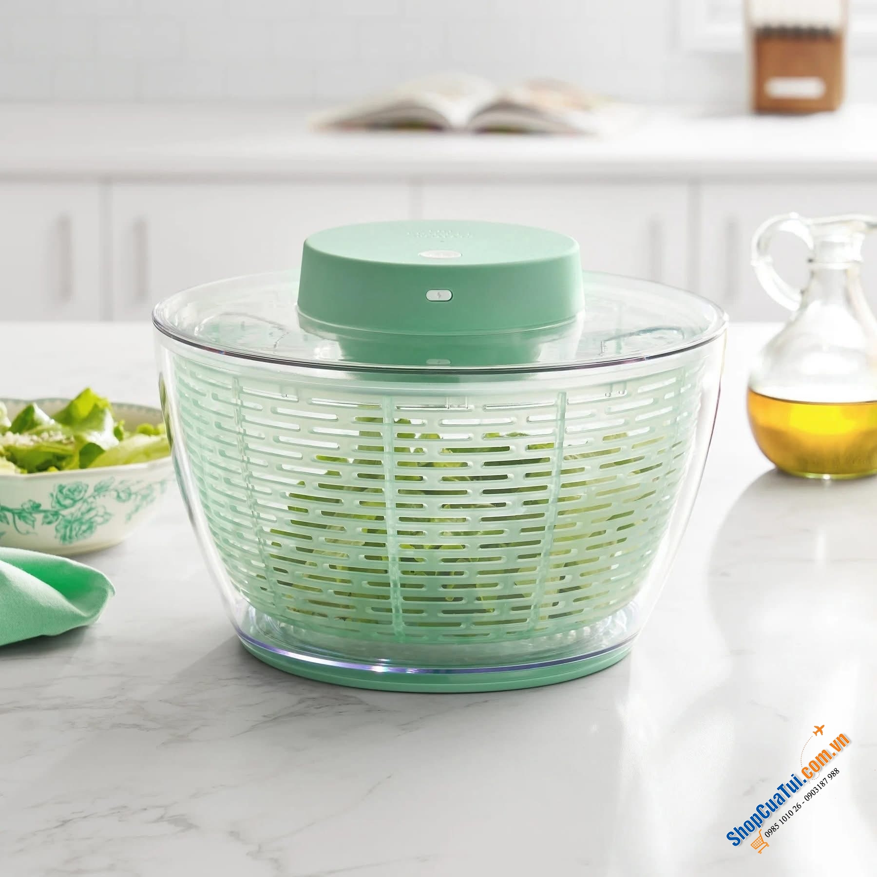 Rổ quay rau sống cắm điện The Pioneer Woman 4.25l.