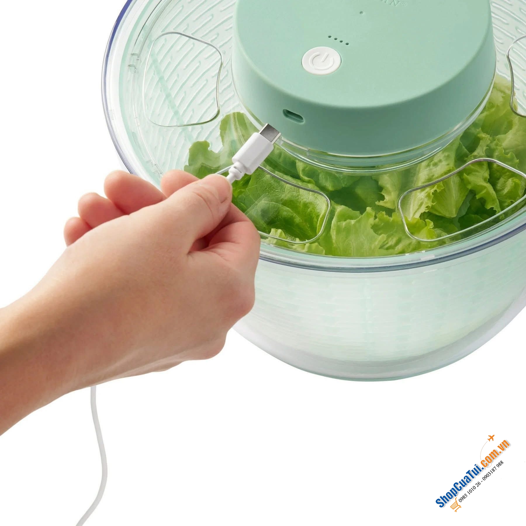 Rổ quay rau sống cắm điện The Pioneer Woman 4.25l.