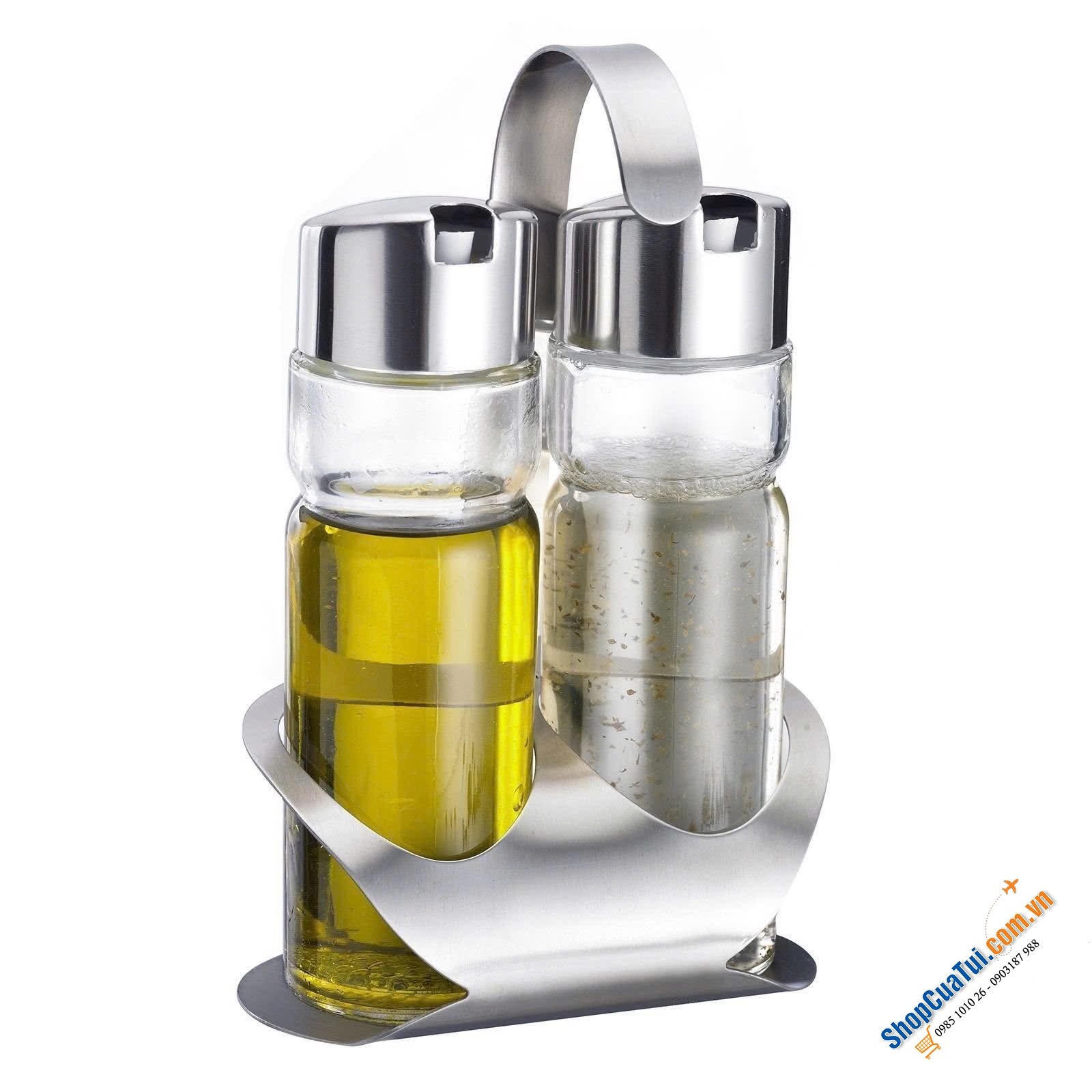 SET BÌNH DẦU GIẤM KÈM GIÁ ĐỠ WESTMARK.