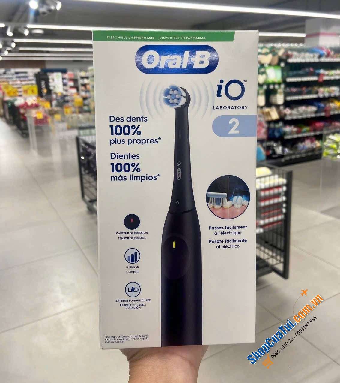 BÀN CHẢI ĐÁNH RĂNG ĐIỆN ORAL B iO2 chất lượng bán tại các hiệu thuốc Pháp.
