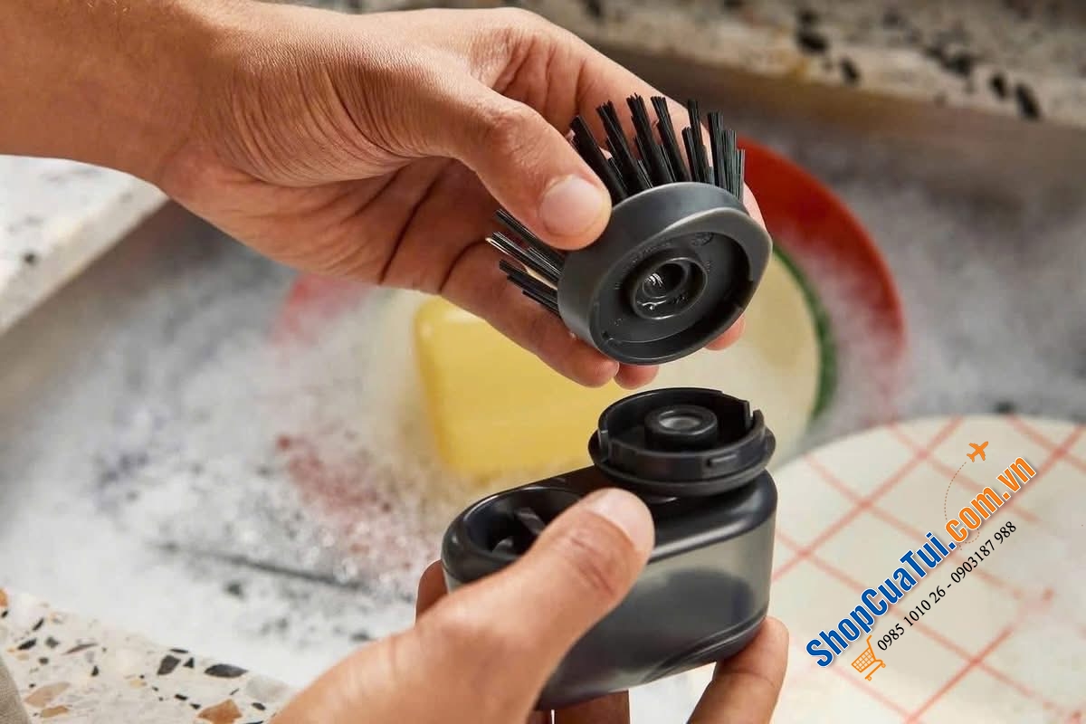 Bàn chải có ngăn xà phòng & giá đỡ Joseph Joseph SinkTech 6500015.