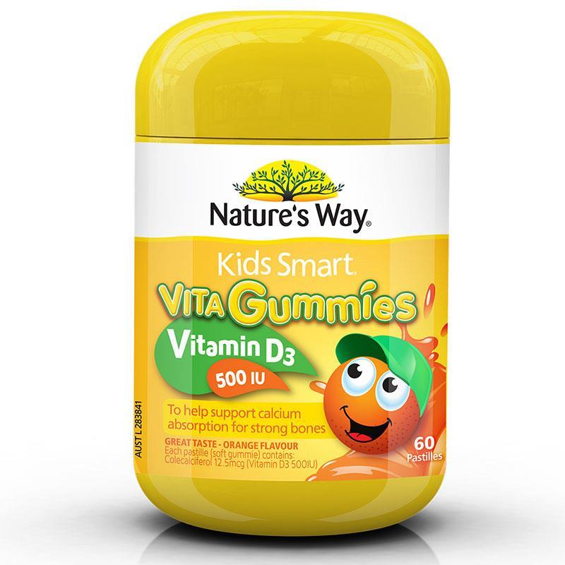  Kẹo dẻo canxi và vitamin D cho bé Nature’s Way Kids Smart Vtm D3 500IU