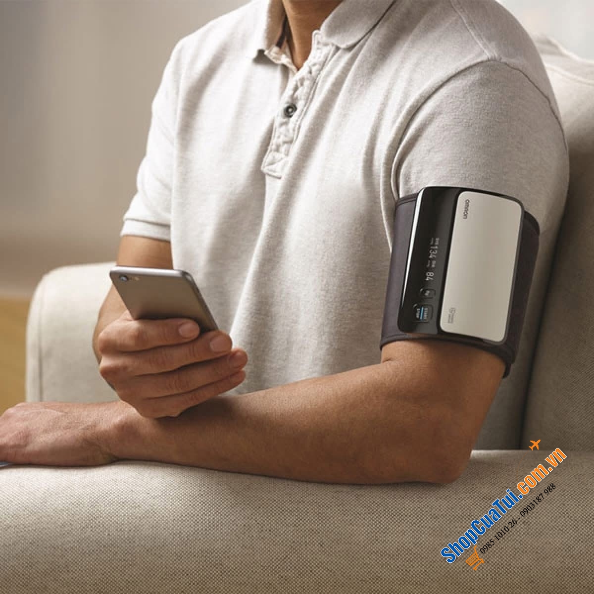 Máy đo huyết áp bắp tay không dây Omron Evolve-Dòng xịn xò của Omron-Made in Japan.