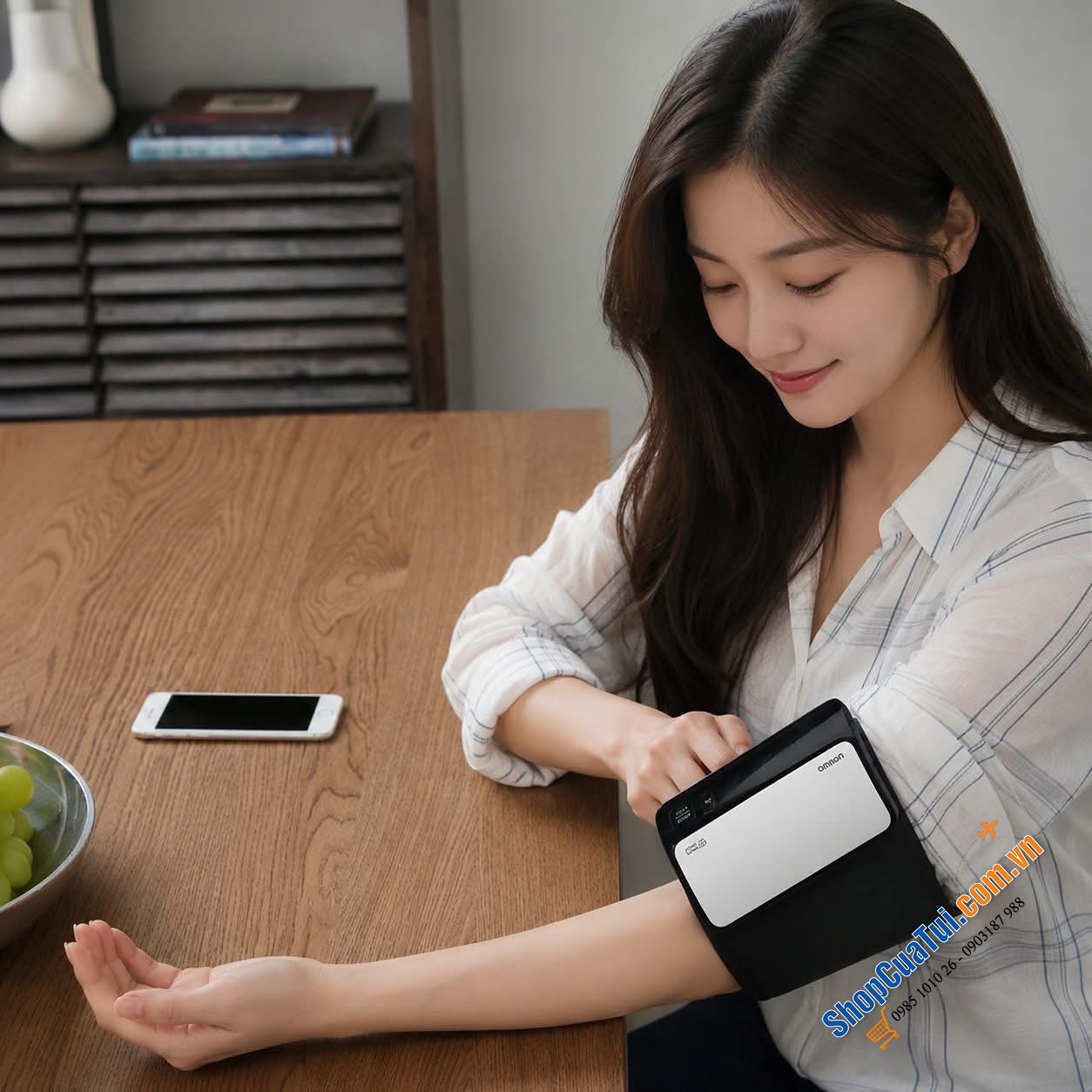 Máy đo huyết áp bắp tay không dây Omron Evolve-Dòng xịn xò của Omron-Made in Japan.