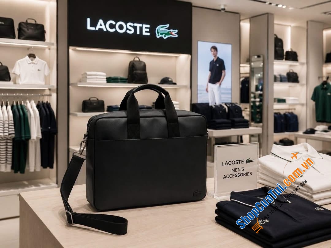 Cặp laptop Lacoste chính hãng.