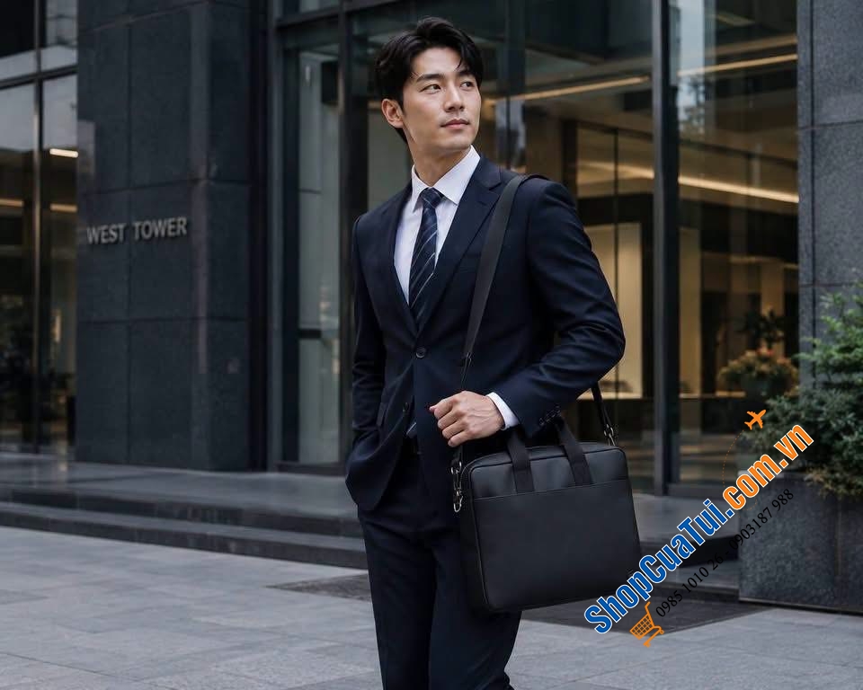 Cặp laptop Lacoste chính hãng.