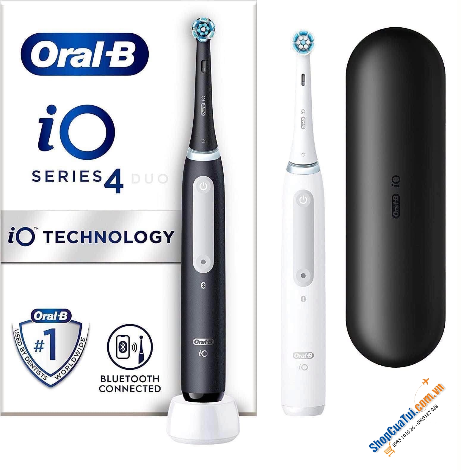 Sét 2 bàn chải điện Oral-B iO Series 4 Duo - Made in Germany.