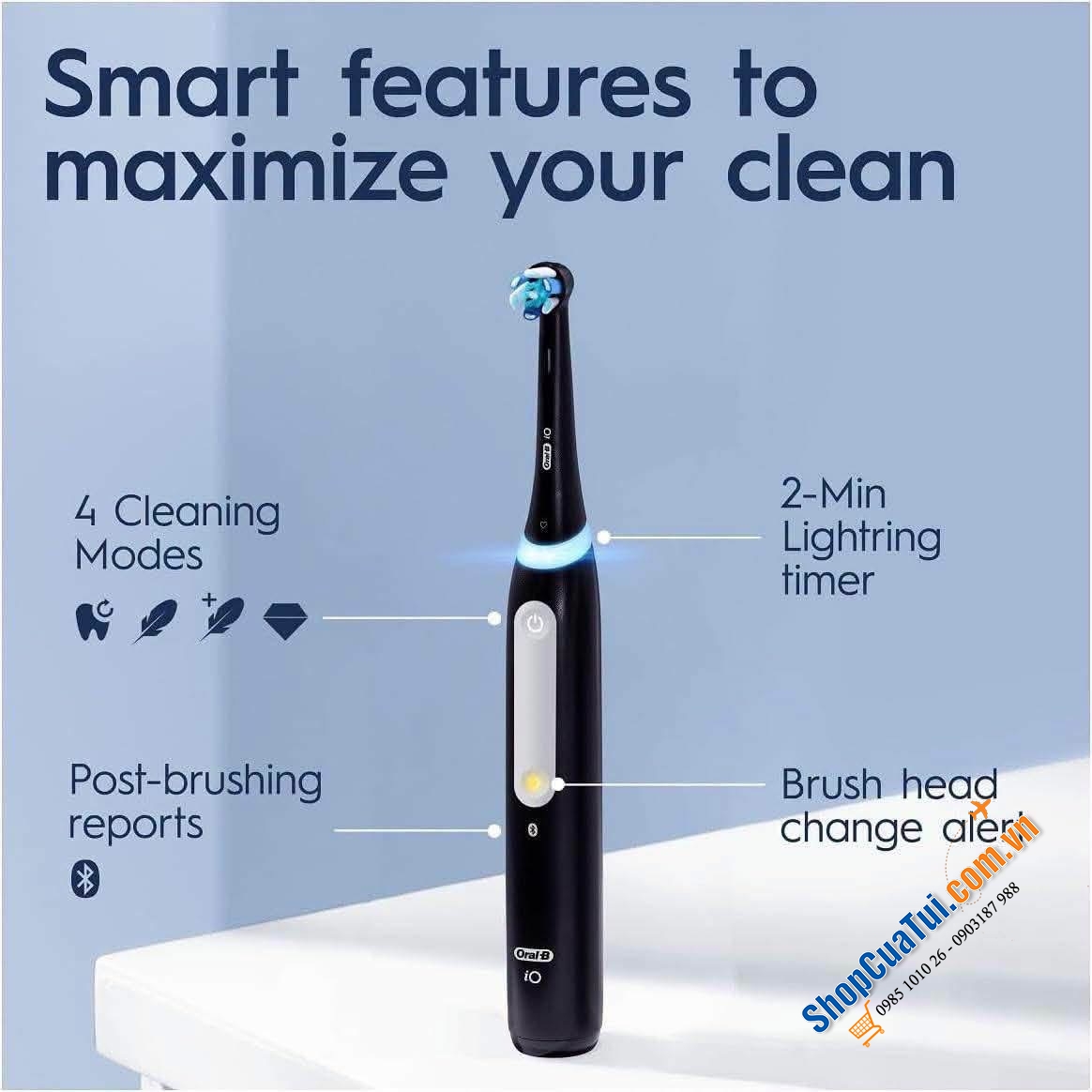 Sét 2 bàn chải điện Oral-B iO Series 4 Duo - Made in Germany.