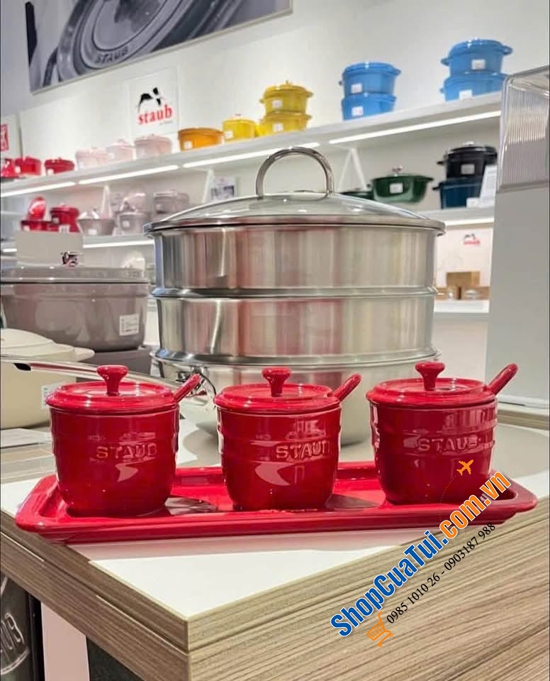 SET GIA VỊ STAUB ĐỎ.