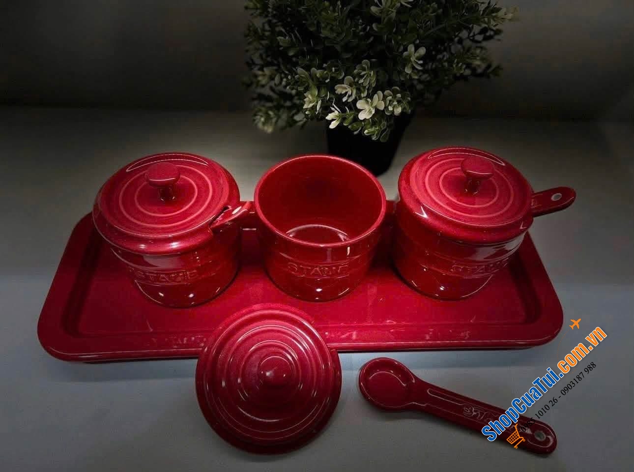 SET GIA VỊ STAUB ĐỎ.