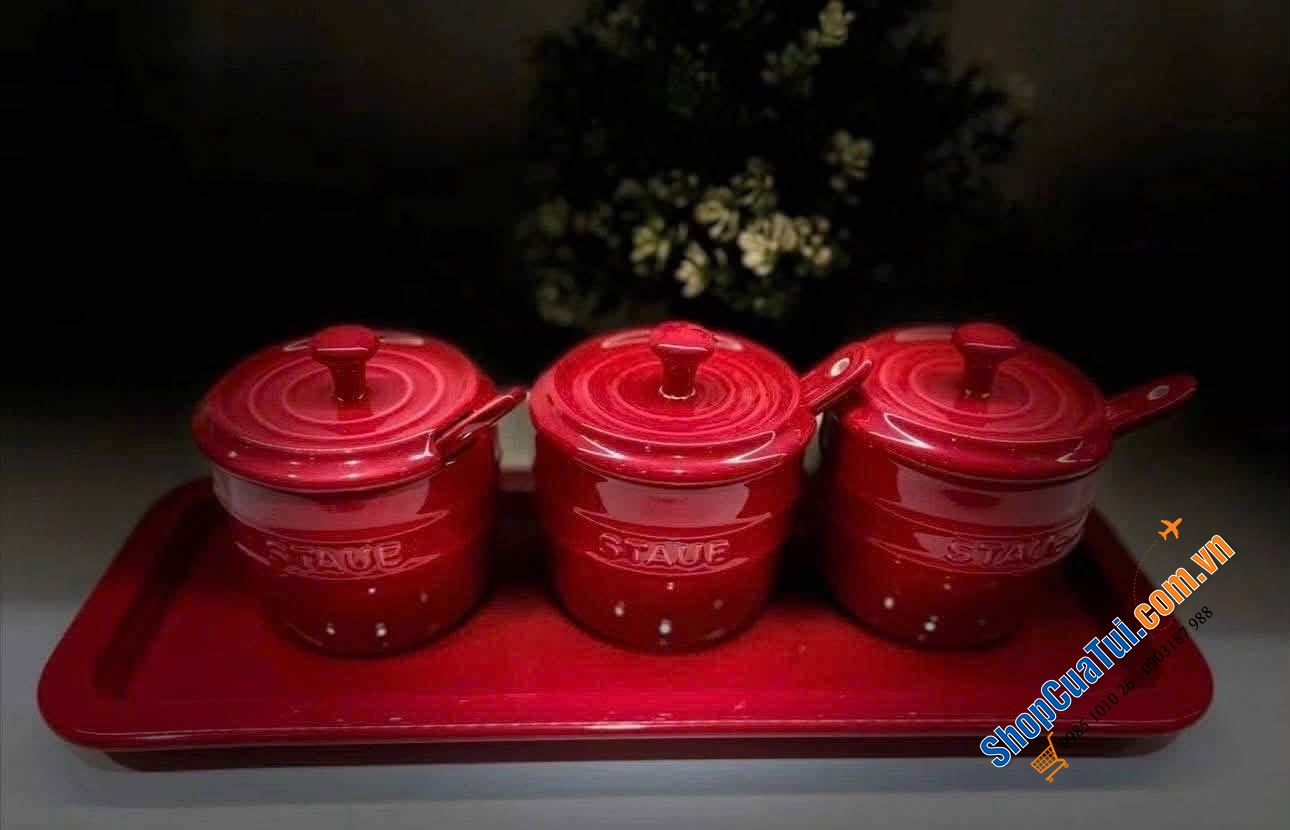 SET GIA VỊ STAUB ĐỎ.