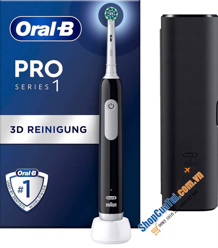 Bàn chải điện oral B PRO SERIES 1 KÈM HỘP ĐỰNG DU LỊCH - Made in Germany.