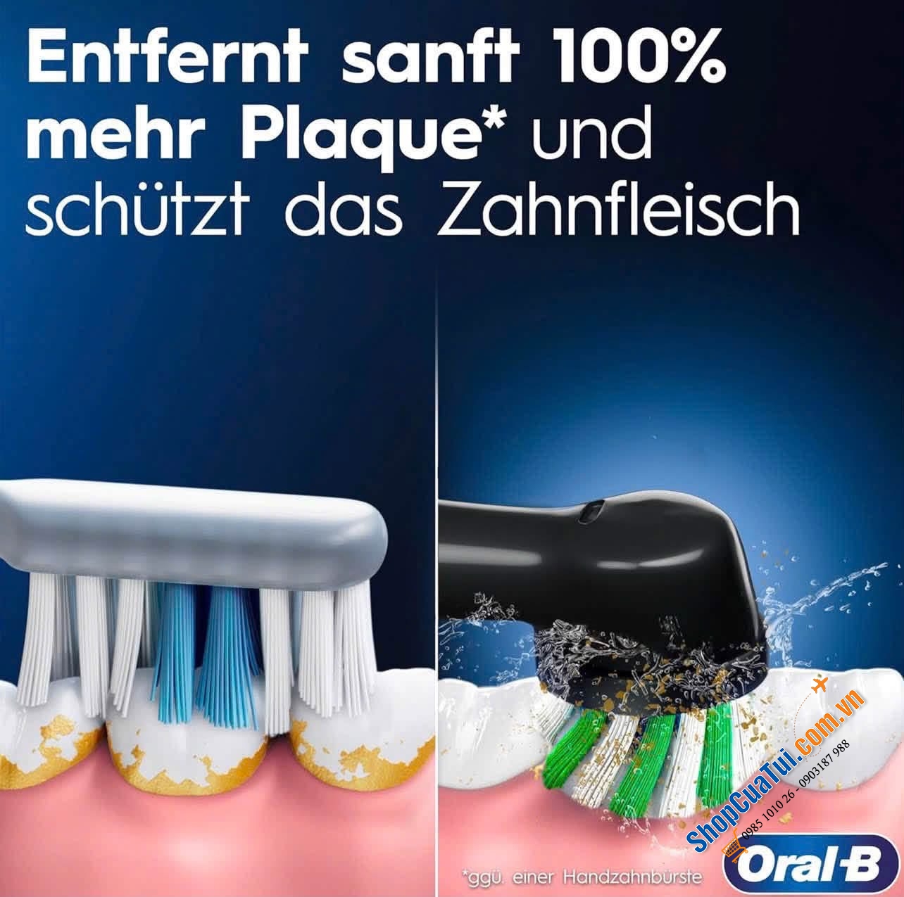 Bàn chải điện oral B PRO SERIES 1 KÈM HỘP ĐỰNG DU LỊCH - Made in Germany.