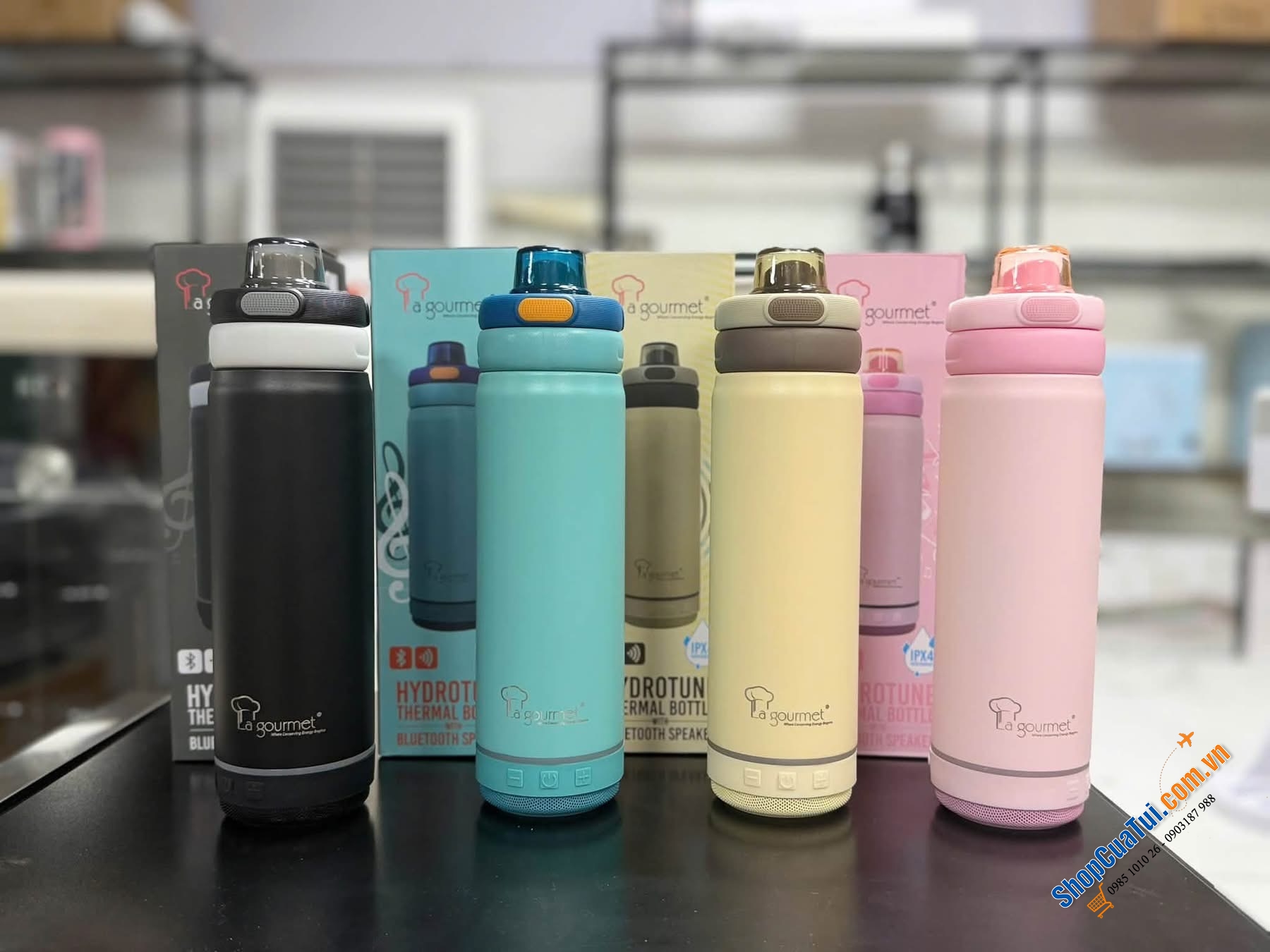 Bình giữ nhiệt tích hợp loa Bluetooth La Gourmet Hydrotune 500ml – Không chỉ là bình nước, mà còn là người bạn đồng hành cho mọi cuộc vui!