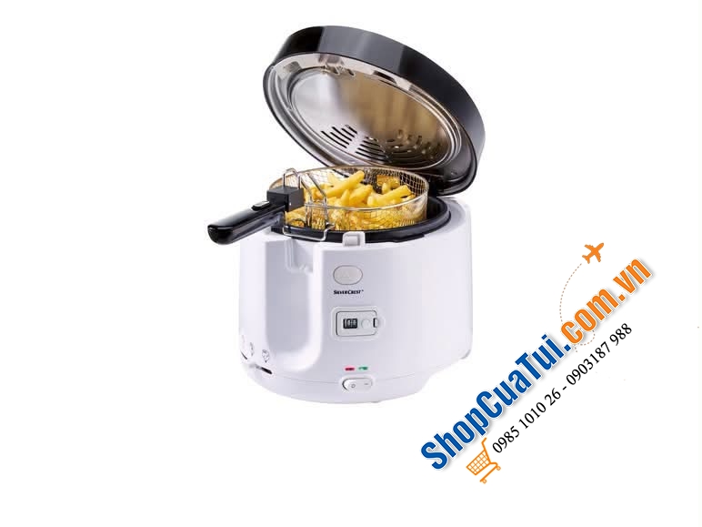 Nồi chiên ngập dầu SilverCrest SFT 1900 A1 (dung tích dầu 2,1 lít).