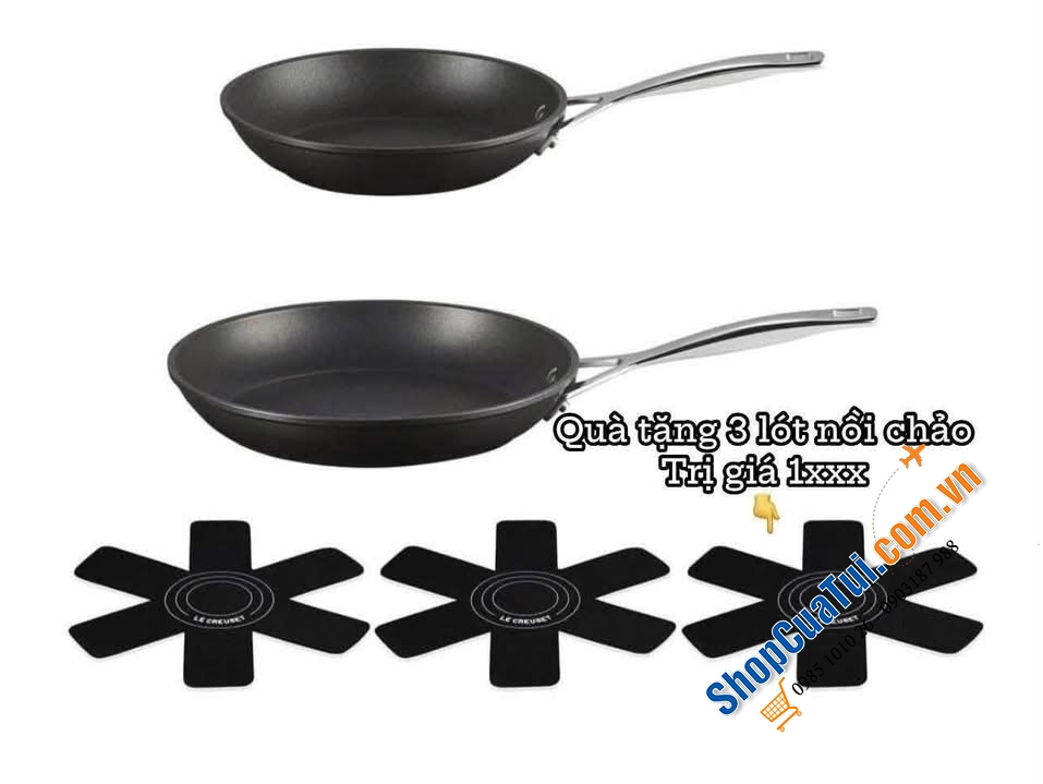Set Chảo chống dính Le Creuset 22cm và 28cm - không cần phô trương, vẫn đủ để định nghĩa đẳng cấp của căn bếp.