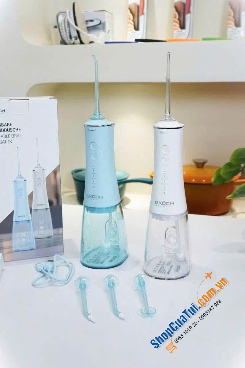 TĂM NƯỚC GKÖCH V2 - màu trắng, màu xanh.