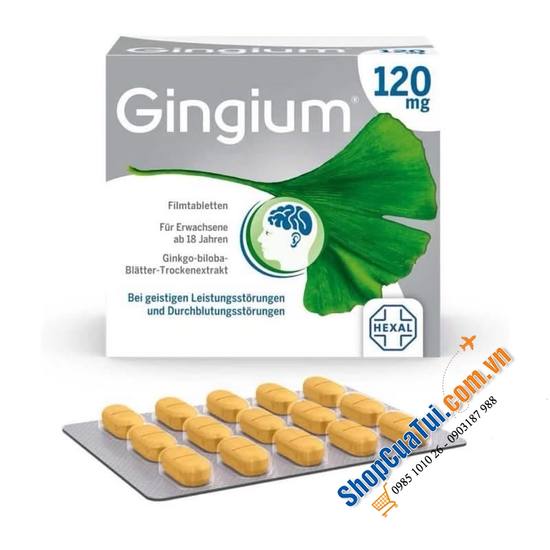 Viên uống bổ não Gingium 120mg Hexal.