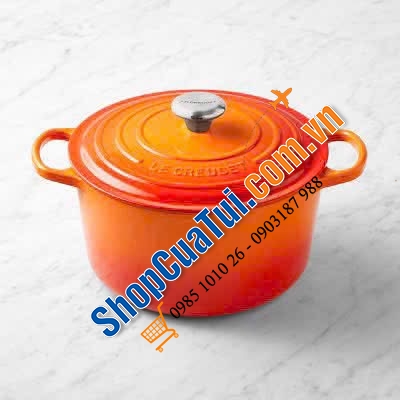 Le Creuset Deep Teal , bamboo , đỏ, cam 24cm Thành Cao.