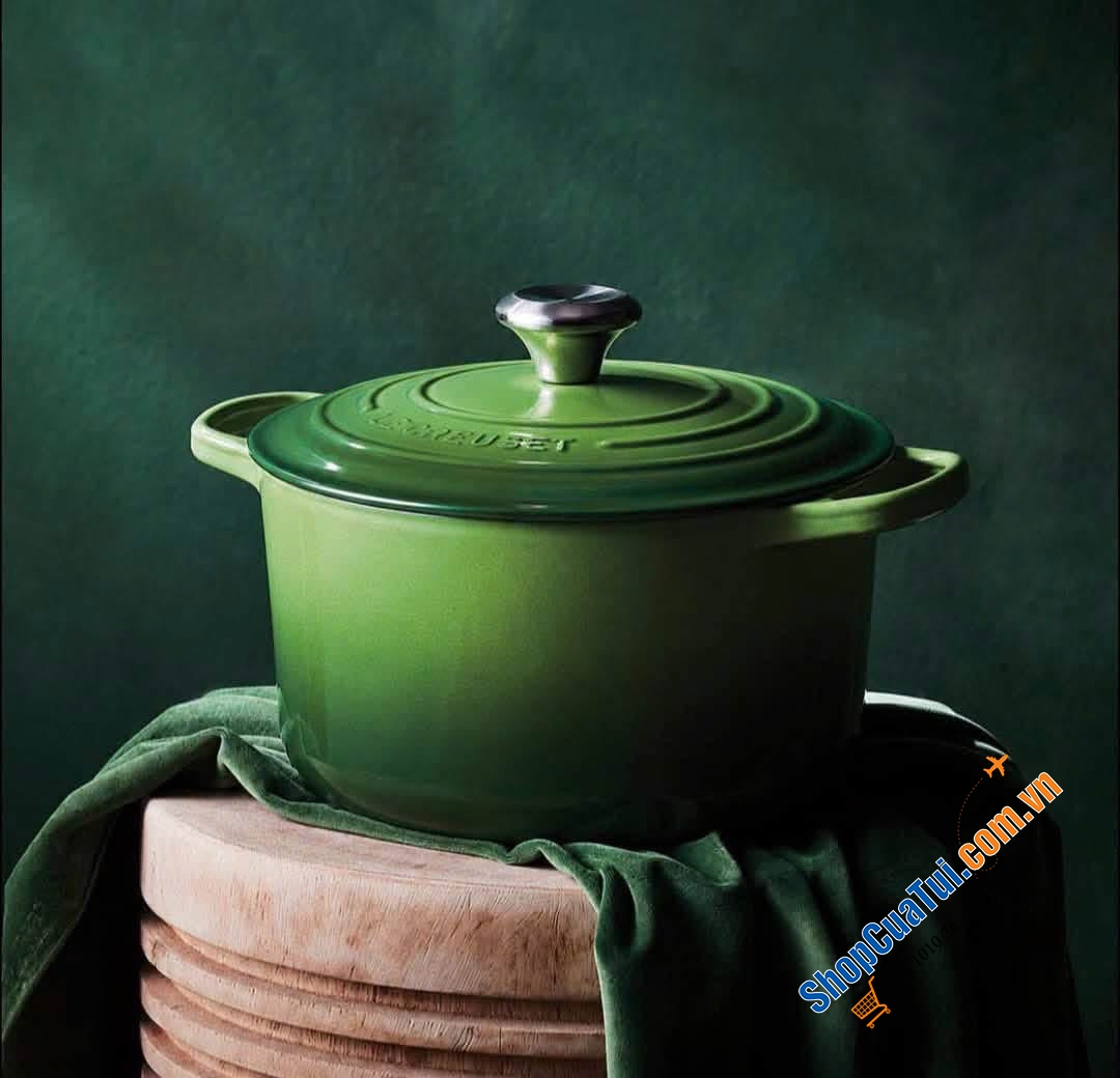 Le Creuset Deep Teal , bamboo , đỏ, cam 24cm Thành Cao.
