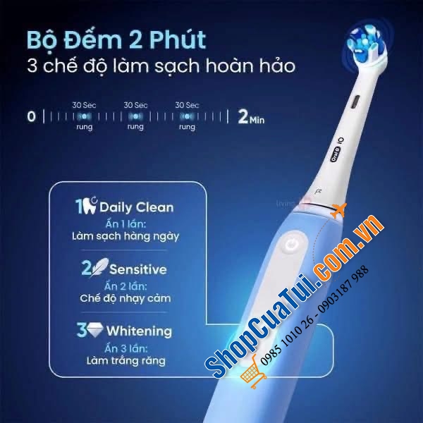 Bàn chải điện Oral-B iO Series 3 (Model 2026) - MADE IN GERMANY.