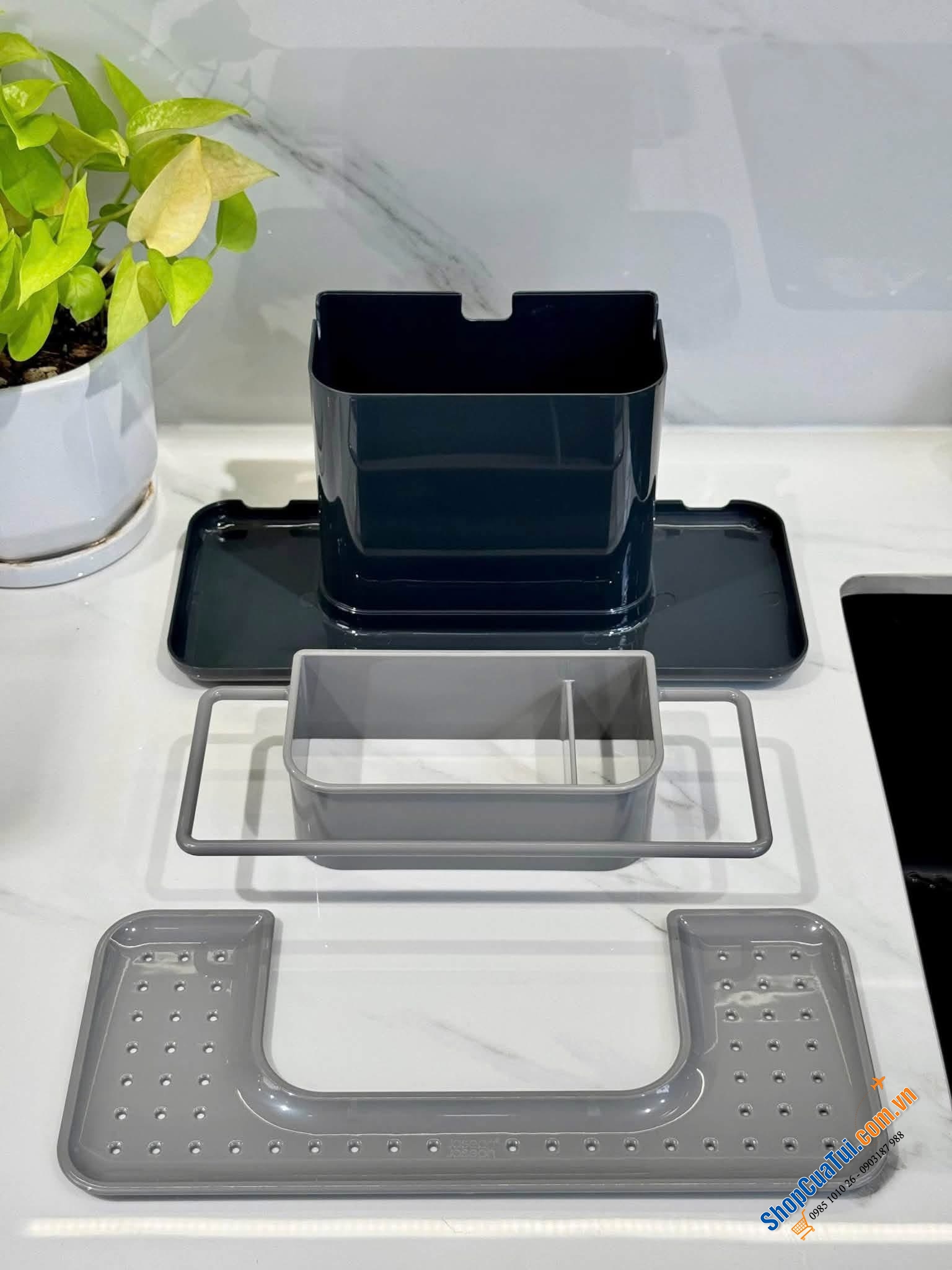 Bình đựng xà phòng Joseph Joseph 85164 Presto™ Edelstahl Hygienischer Seifenspender - Grau VE 4 (màu inox). Bình đẹp – phòng tắm xịn lên vài bậc!